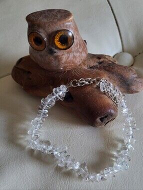 Quartz Gemstone Chip Anklet